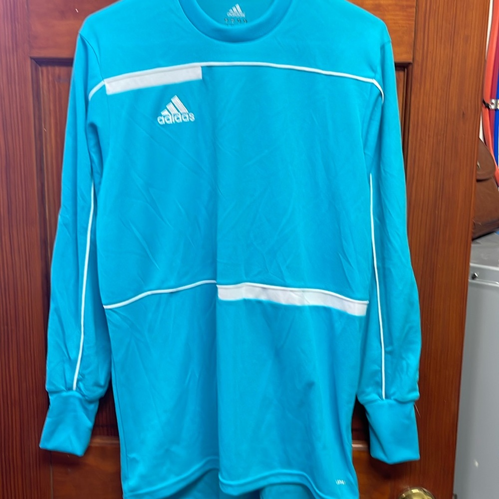 Blue Adidas long sleeve t shirt